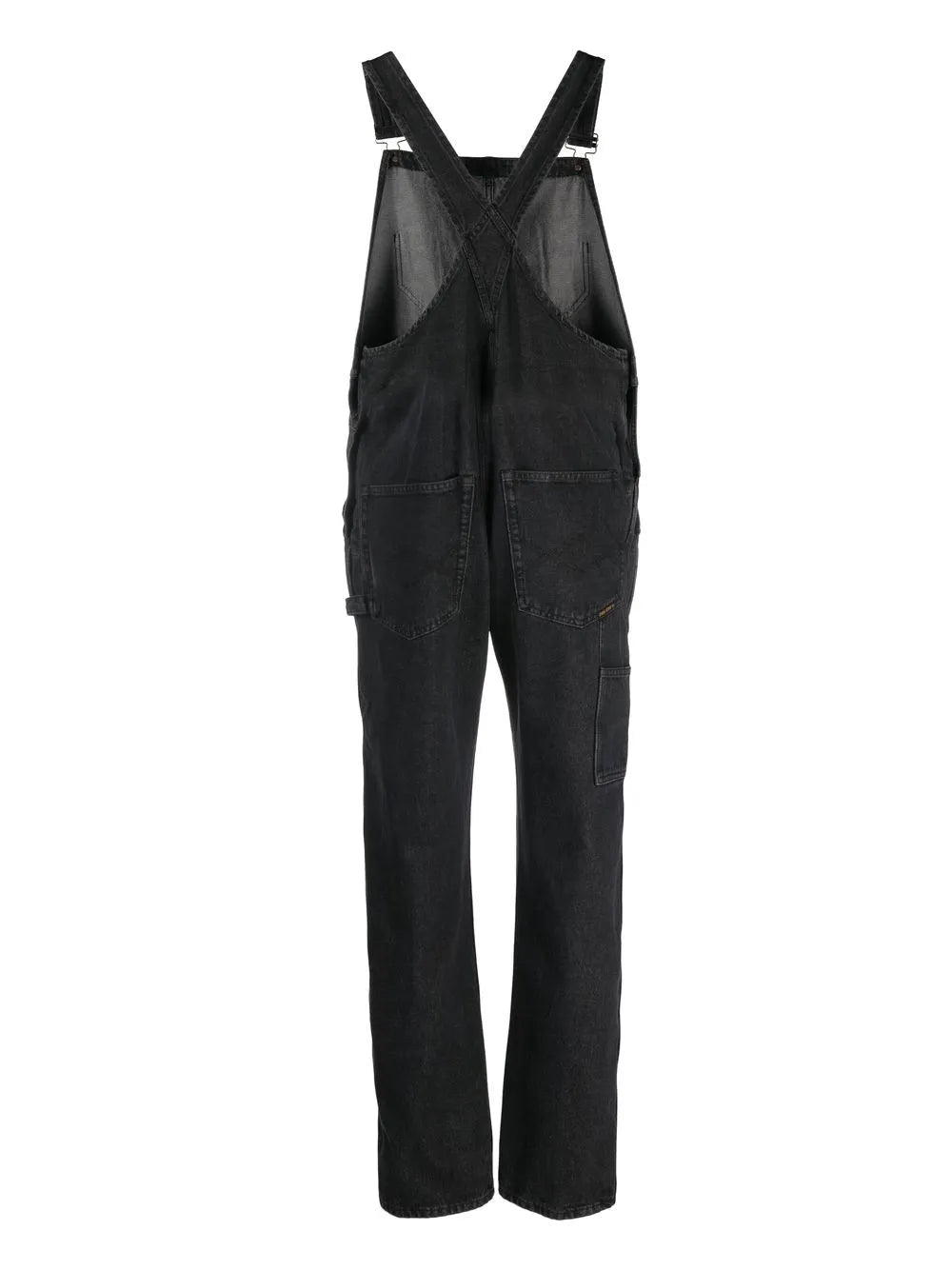 Logo-Print Denim Dungarees