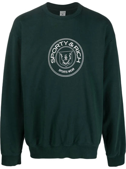 Logo-Print Crew Neck Jumper