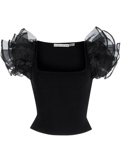 Merida Ruffle-Sleeve Top