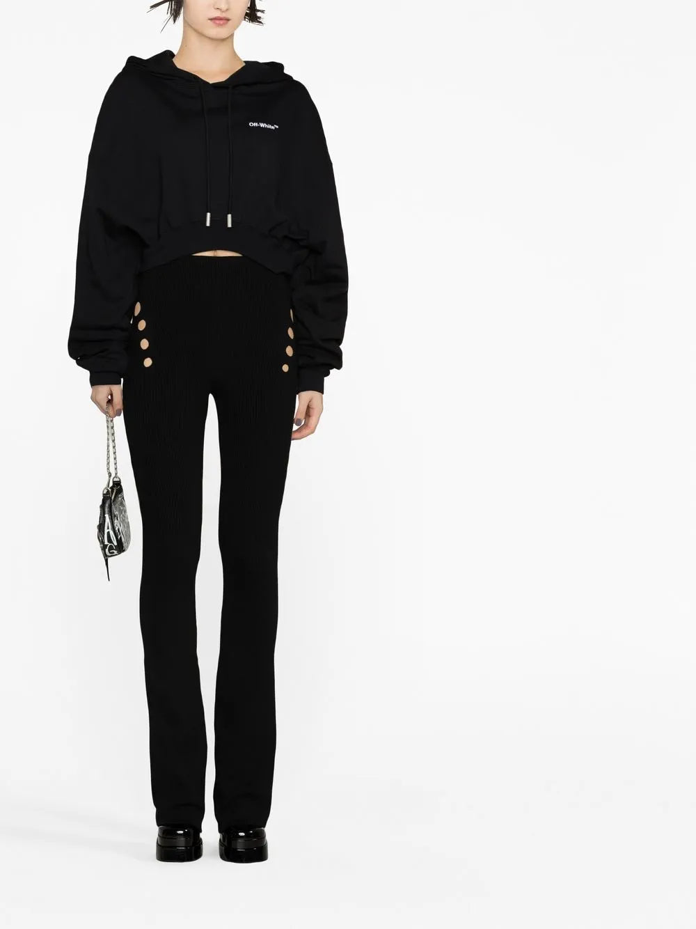 Cropped Drawstring Hoodie