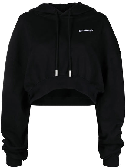 Cropped Drawstring Hoodie