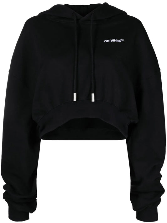 Cropped Drawstring Hoodie