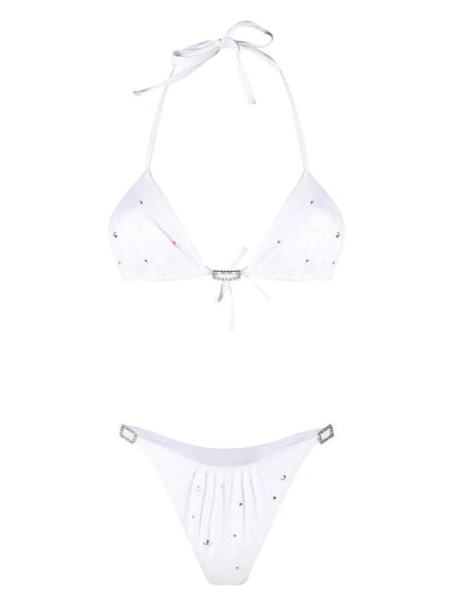 Rhinestone-Embellished Bikini Set