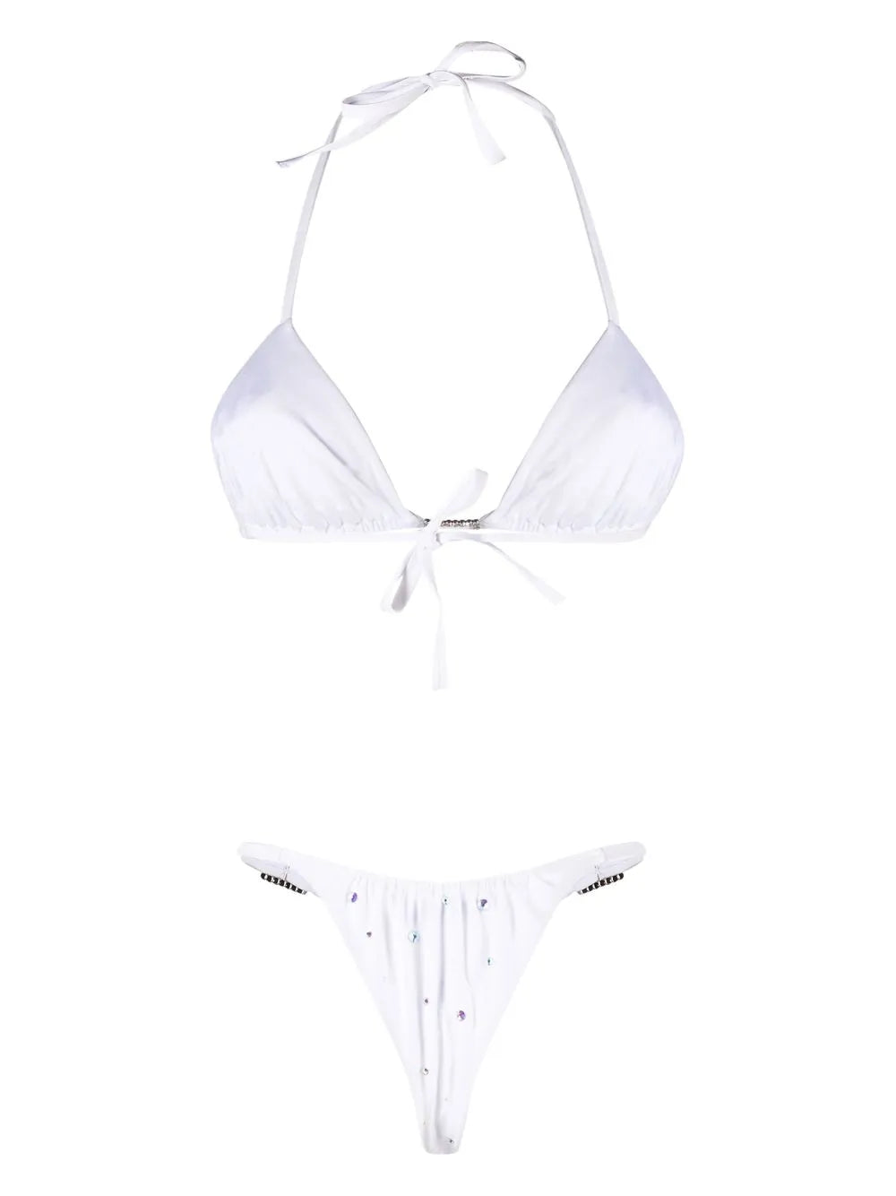 Rhinestone-Embellished Bikini Set