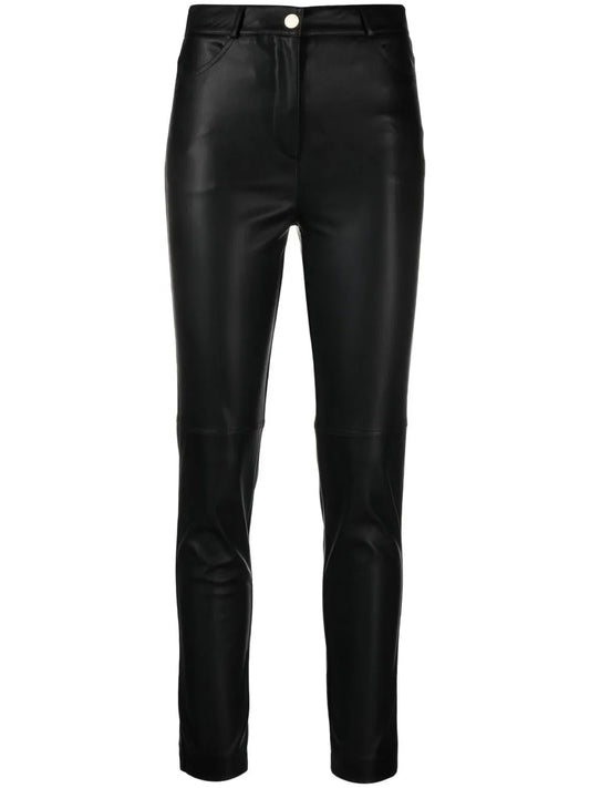 Faux-Leather Skinny Trousers