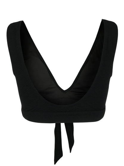 Ribbed V-Neck Bikini Top