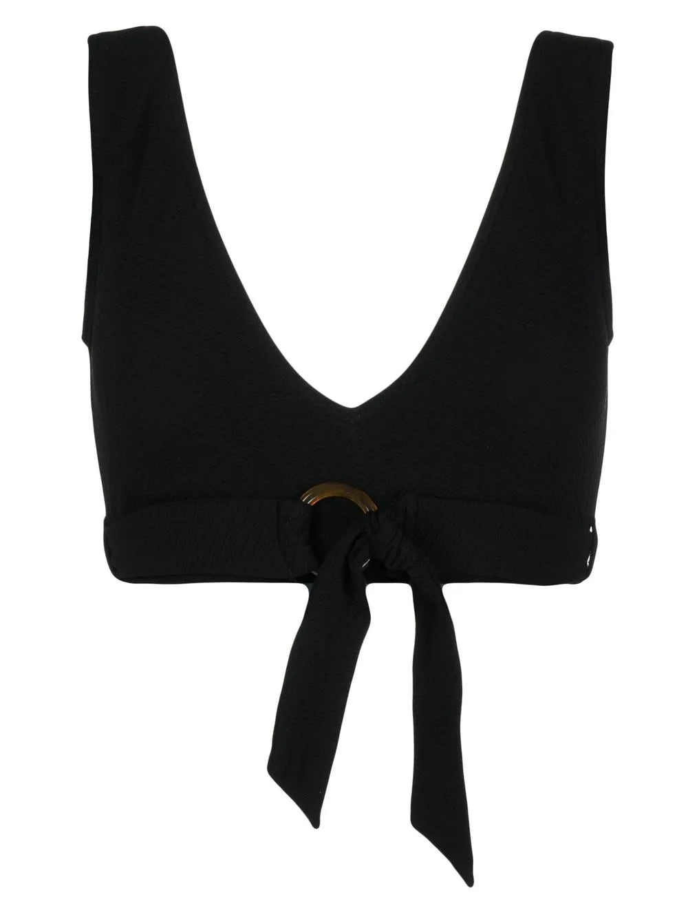 Ribbed V-Neck Bikini Top