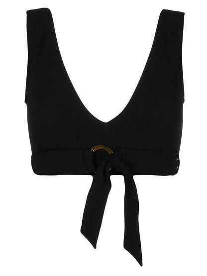 Ribbed V-Neck Bikini Top