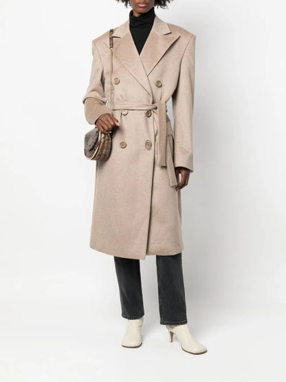 Double-Breasted Belted Coat