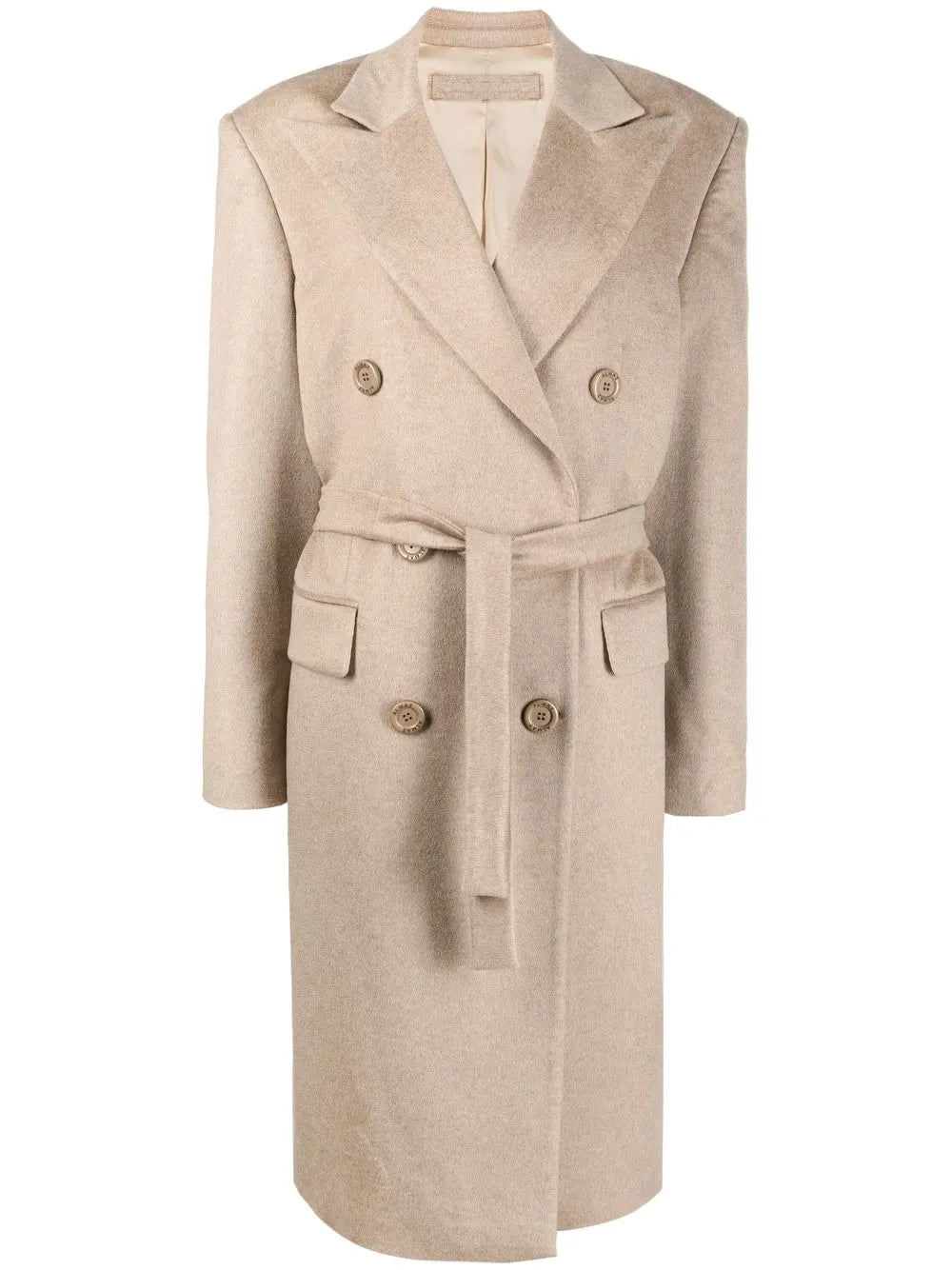 Double-Breasted Belted Coat