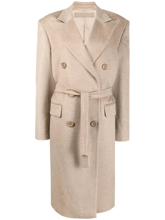 Double-Breasted Belted Coat