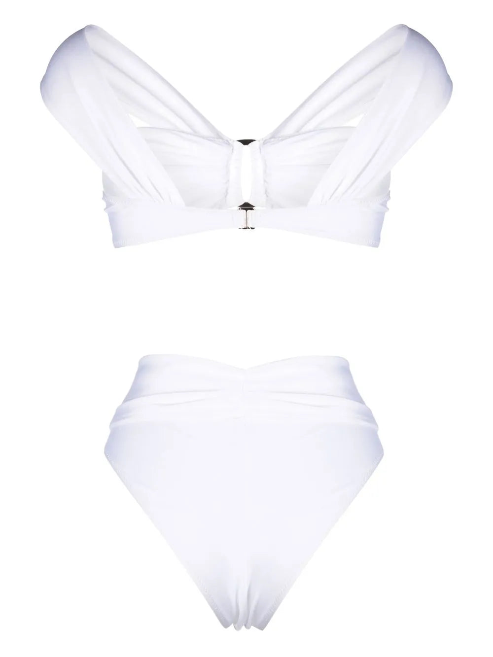 Gathered-Detail High-Waisted Bikini