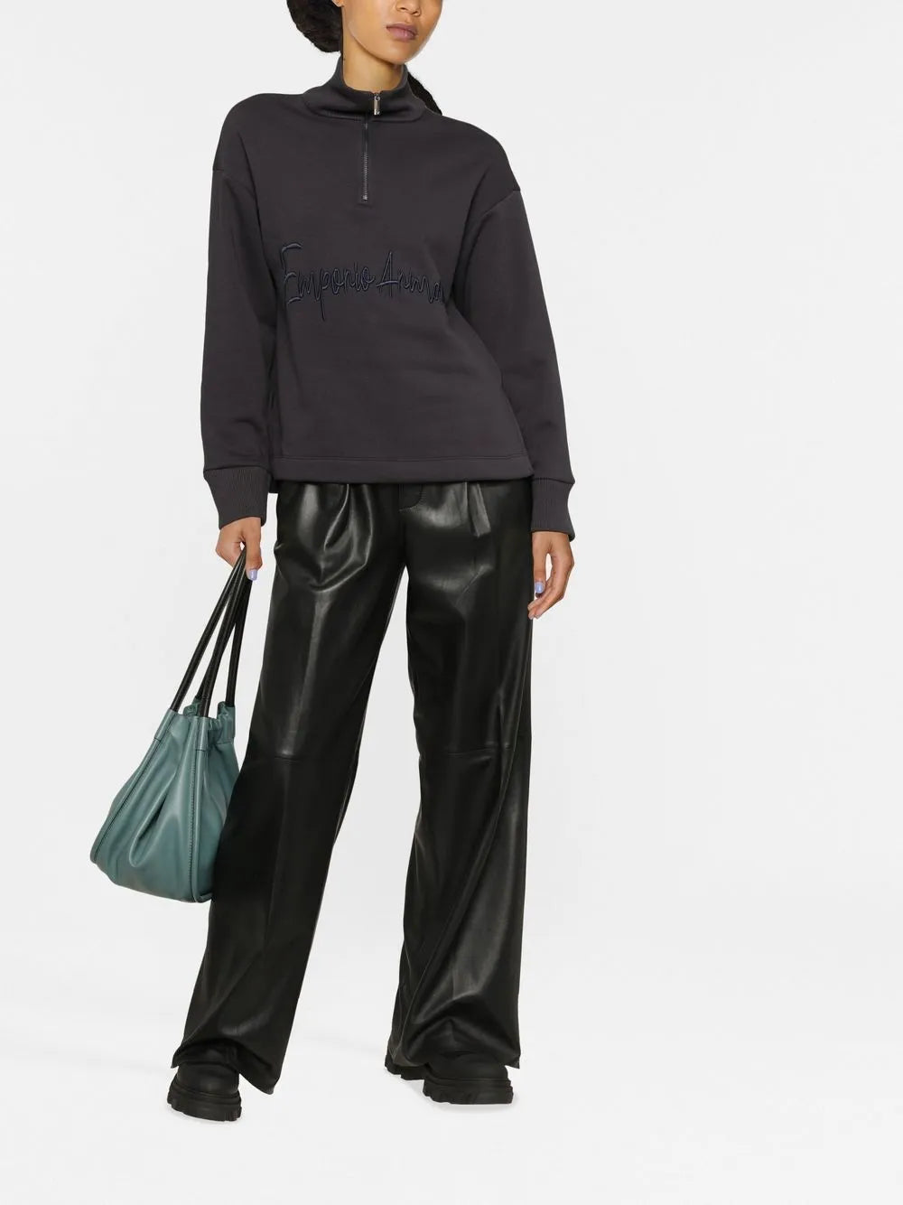 Logo-Embroidered Quarter-Zip Sweatshirt