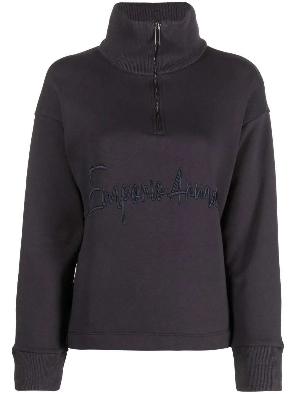 Logo-Embroidered Quarter-Zip Sweatshirt