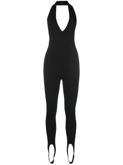 Halterneck Open-Back Jumpsuit