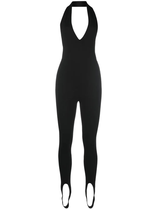 Halterneck Open-Back Jumpsuit