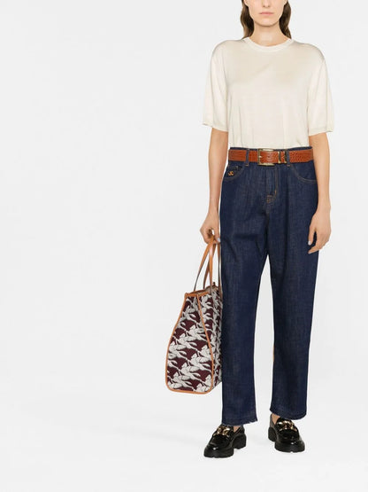 Straight-Leg Denim Jeans