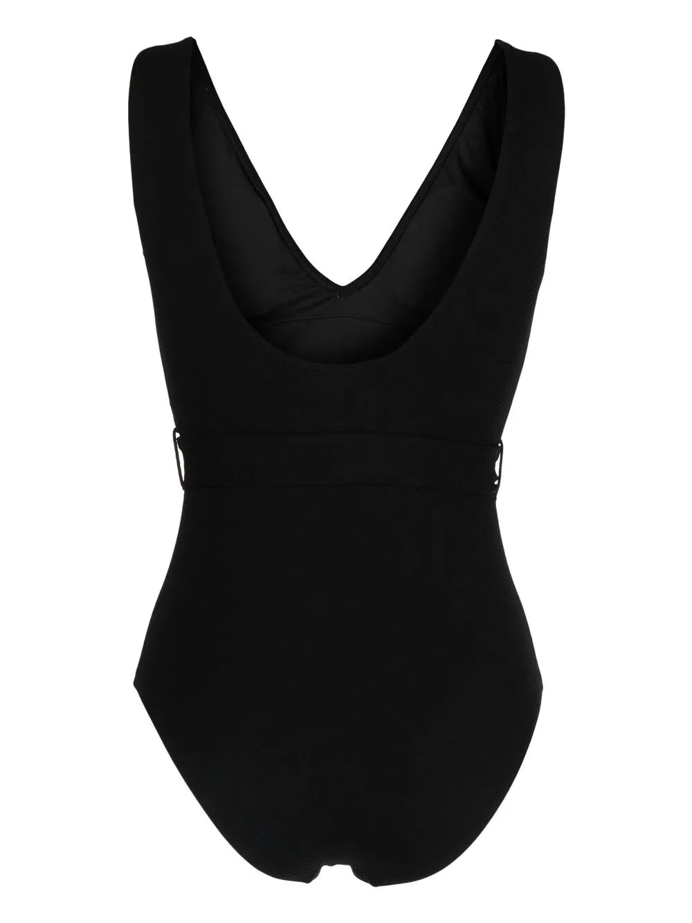 Ribbed V-Neck Swimsuit