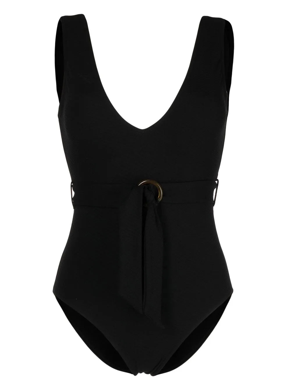 Ribbed V-Neck Swimsuit