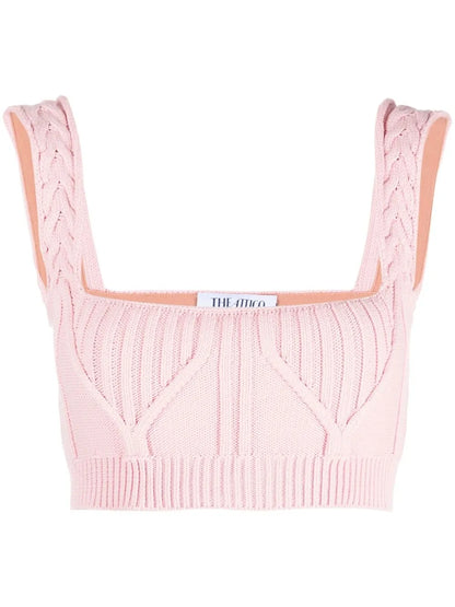 Miles Ribbed-Knit Cropped Top