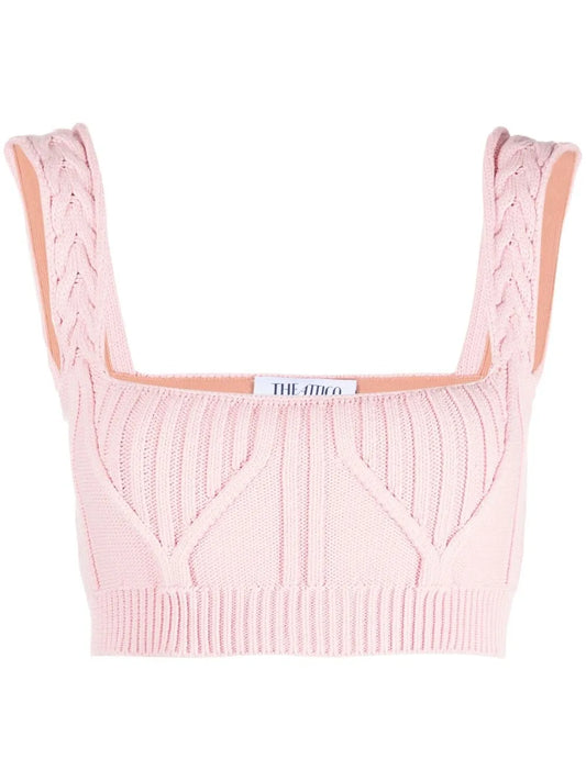 Miles Ribbed-Knit Cropped Top