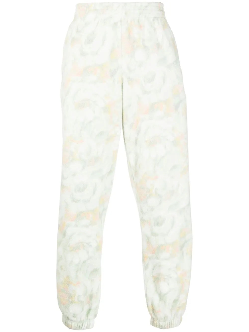Textured Floral-Print Track Pants