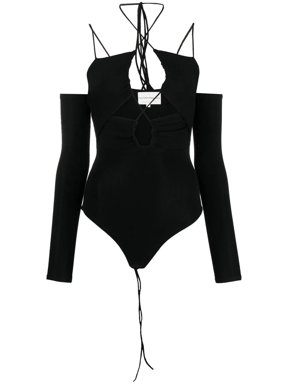 Off-Shoulder Tie-Detail Bodysuit