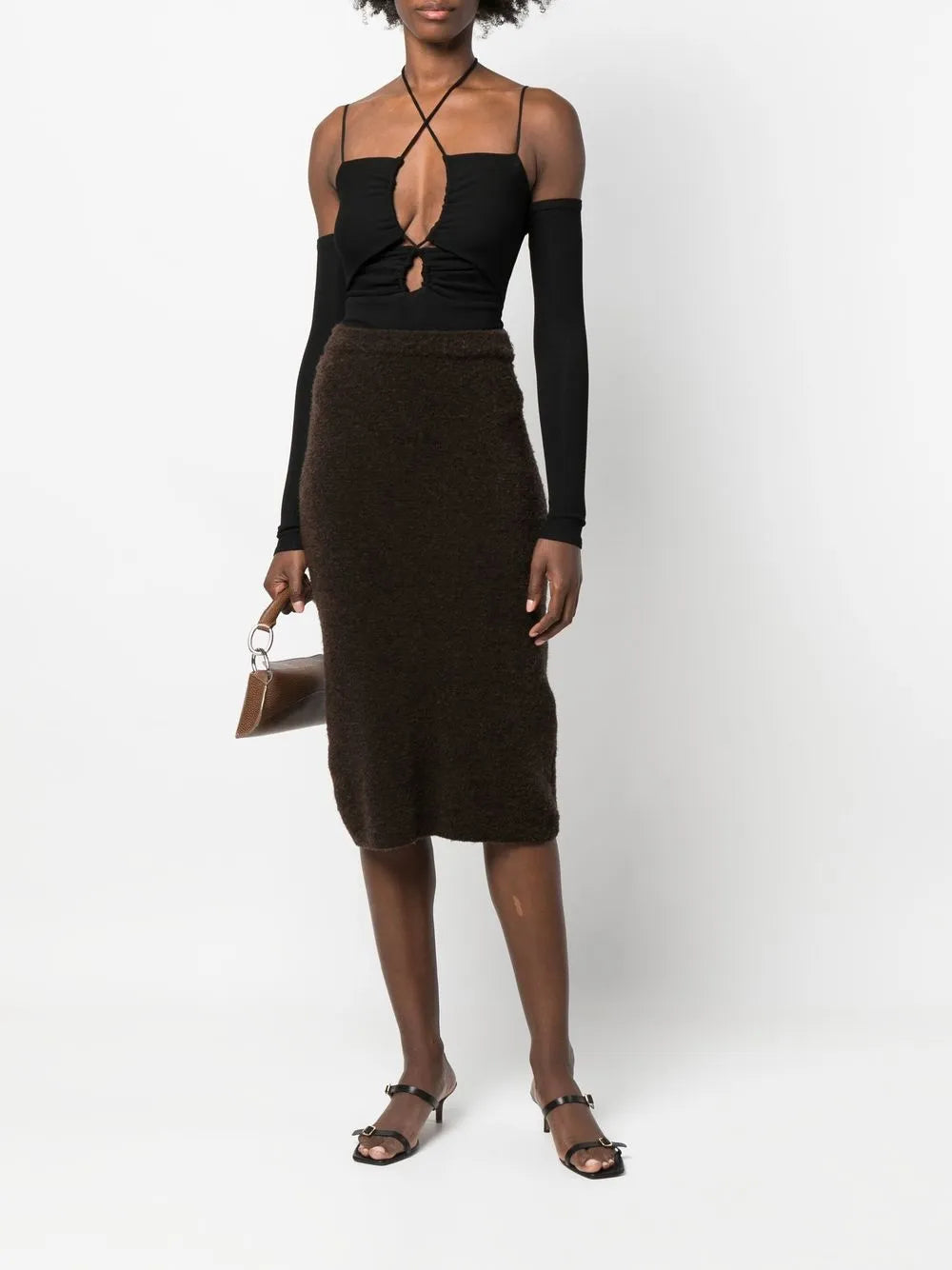 Off-Shoulder Tie-Detail Bodysuit