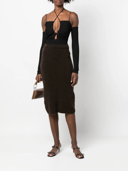 Off-Shoulder Tie-Detail Bodysuit