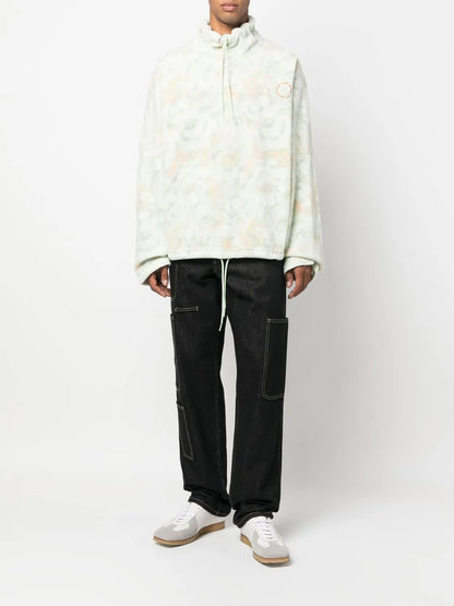 Floral-Print Fleece Jumper
