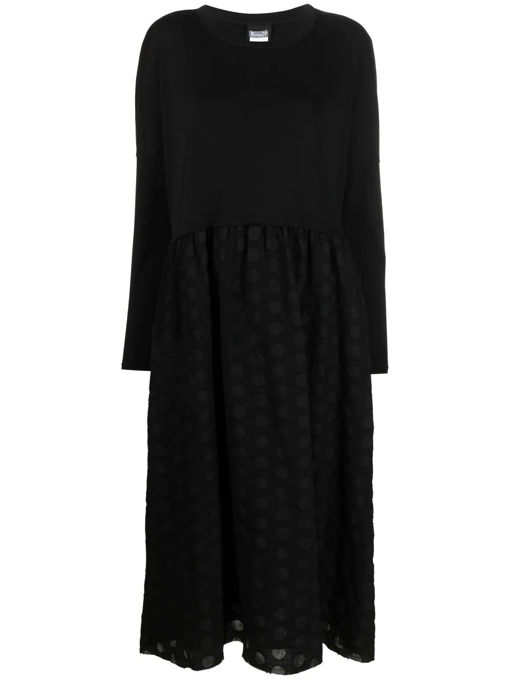 Long-Sleeved Woollen Shift Dress