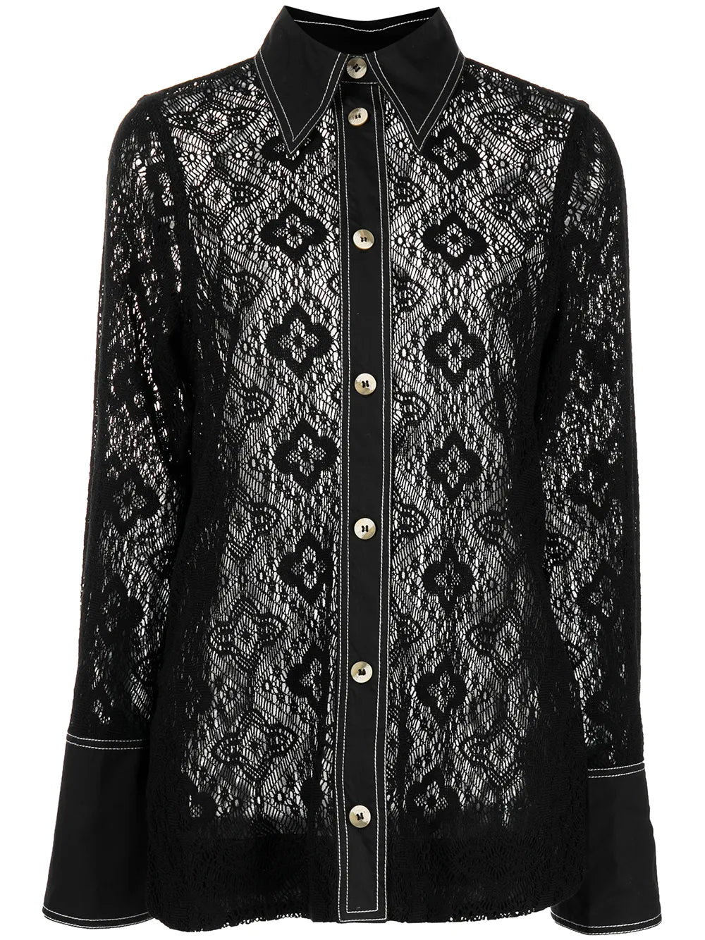 Lace Long-Sleeve Shirt