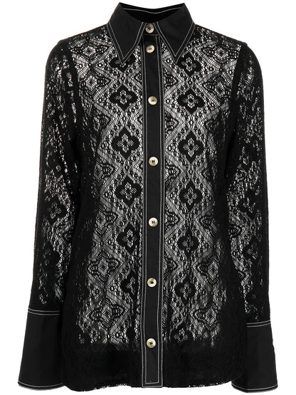 Lace Long-Sleeve Shirt