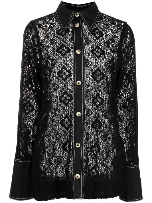 Lace Long-Sleeve Shirt