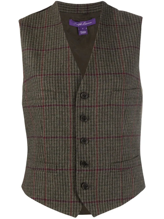 Jaiden Check-Pattern Waistcoat