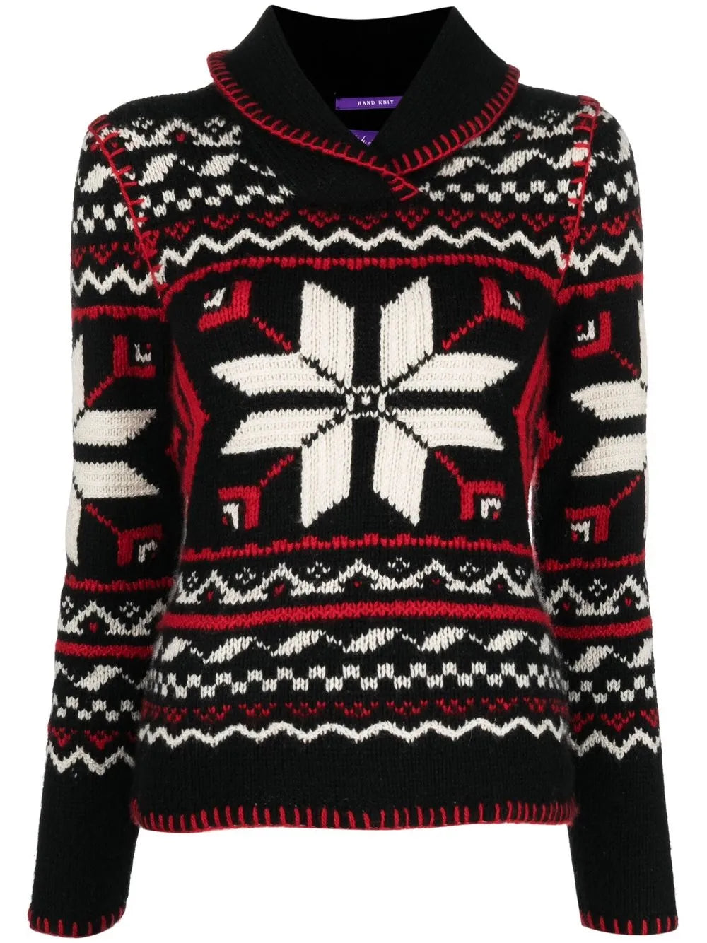 Intarsia-Knit Cashmere Jumper