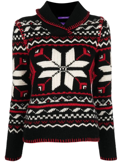 Intarsia-Knit Cashmere Jumper