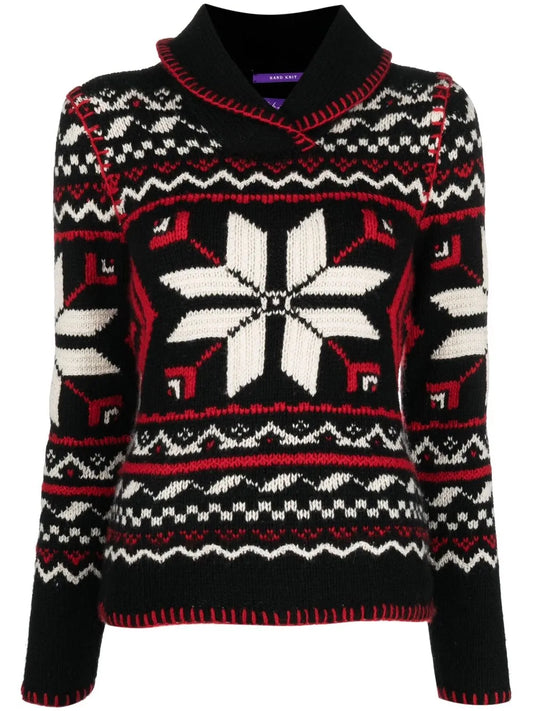 Intarsia-Knit Cashmere Jumper