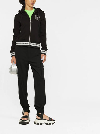 Logo-Embroidered Zip-Up Hoodie