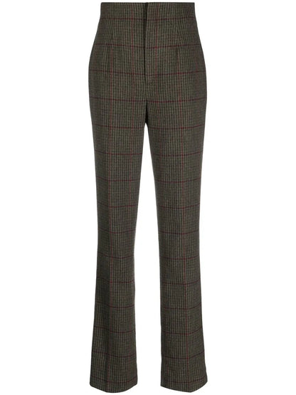 Alisanne Checked Tapered-Leg Trousers