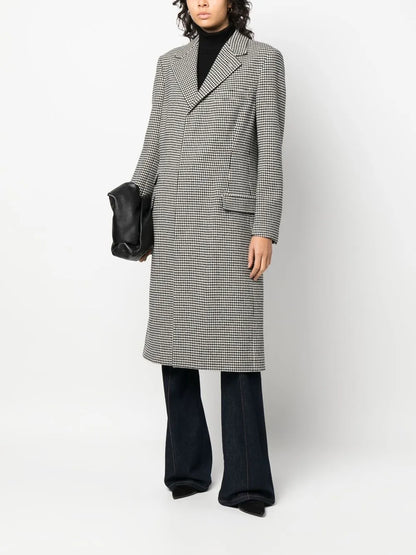 Wells Houndstooth Wool Coat