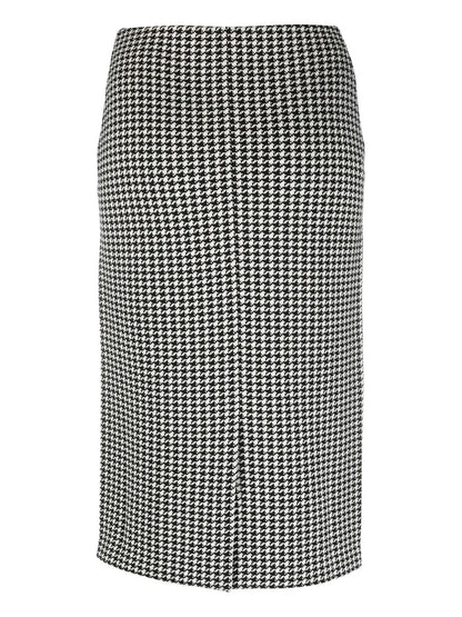 Houndstooth Pencil Skirt