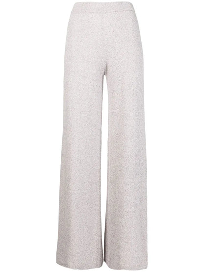 High-Waist Knitted Trousers