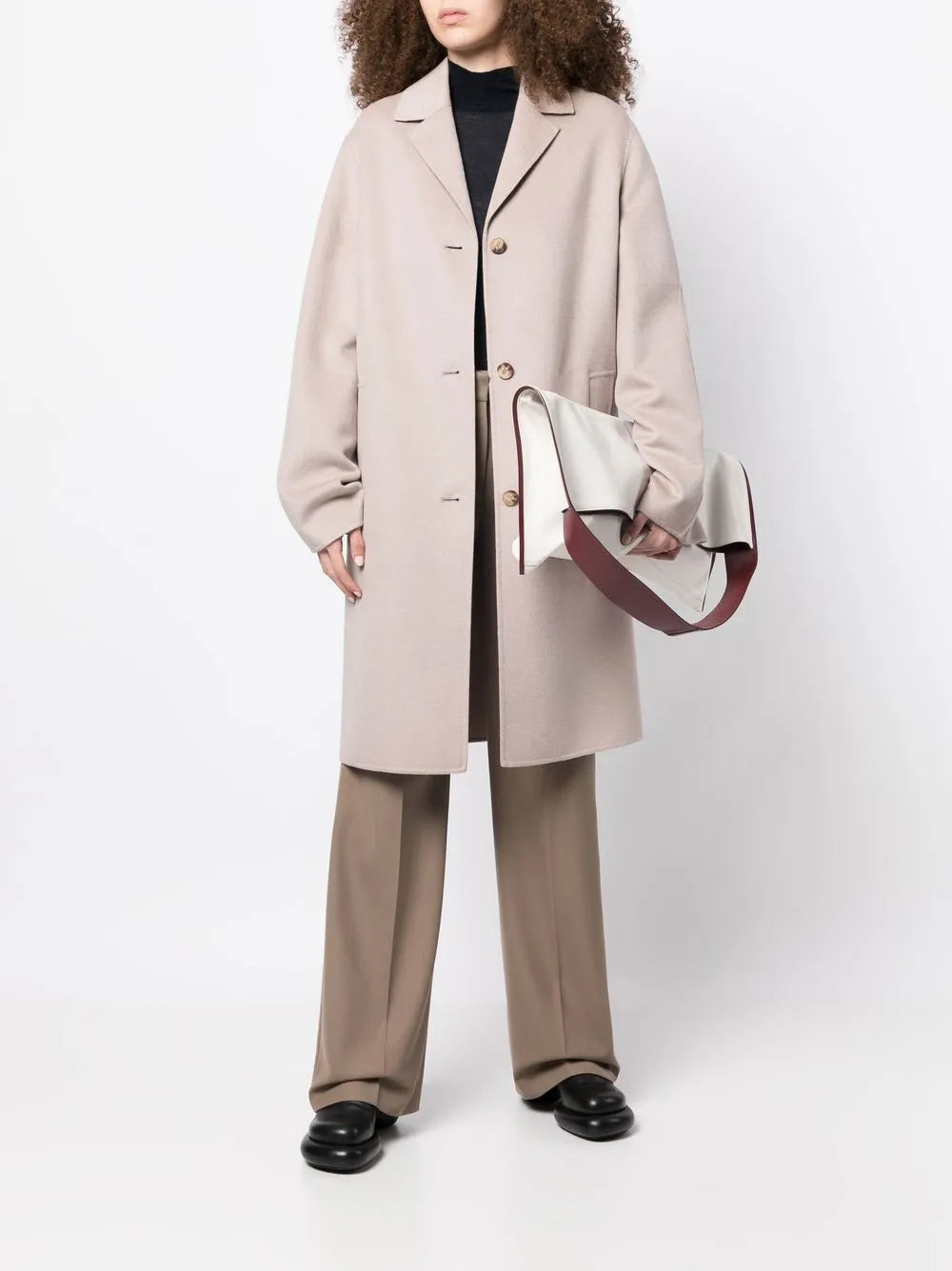 Single-Breasted Wool-Silk Coat