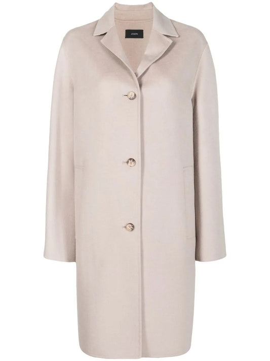 Single-Breasted Wool-Silk Coat