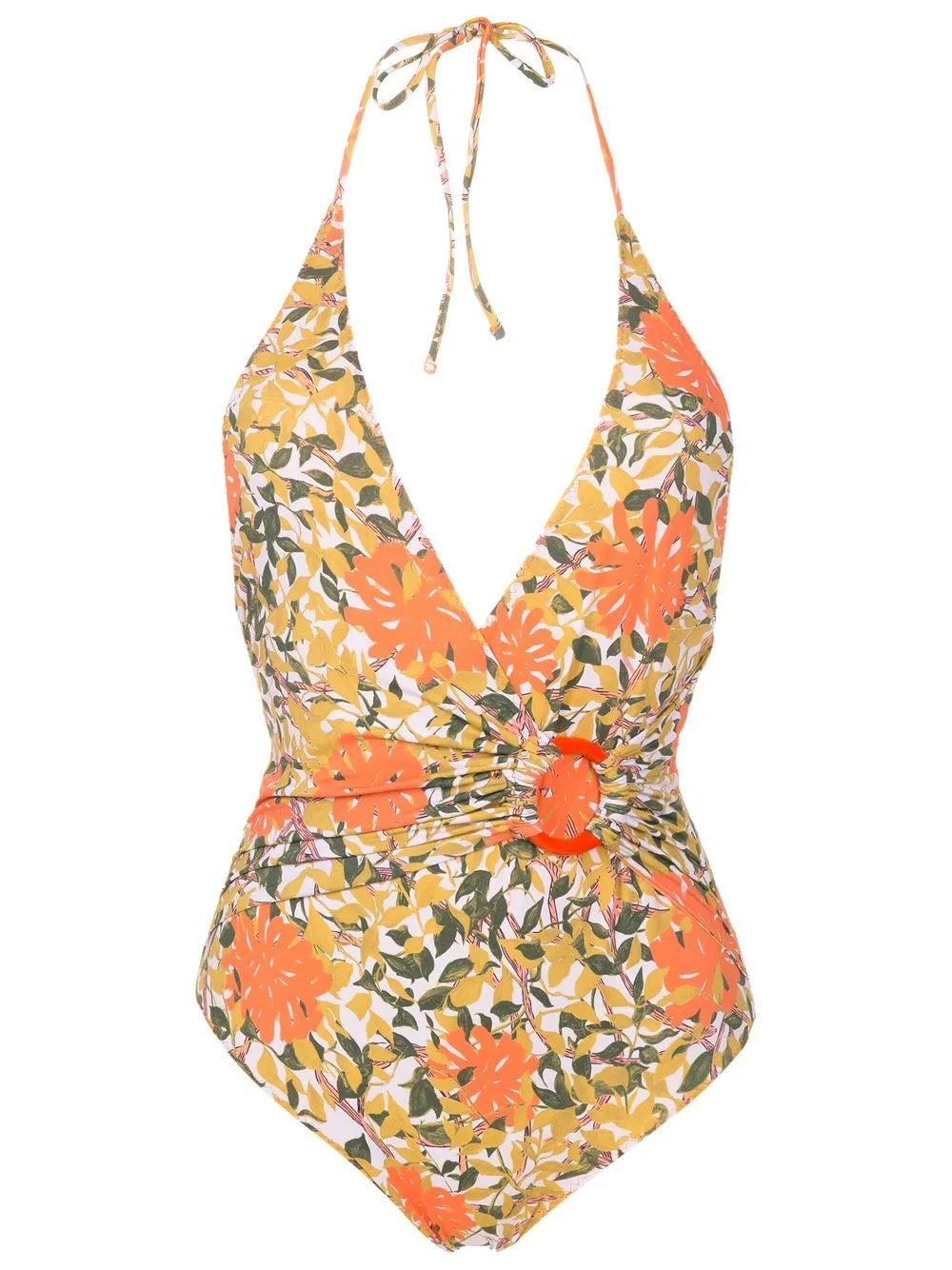 Floral-Print Halterneck Swimsuit