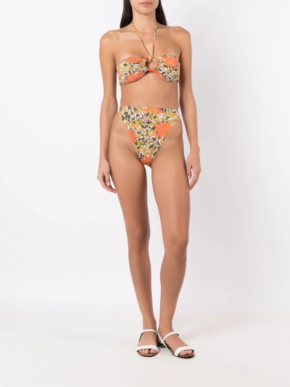 Floral-Print Bikini Bottoms