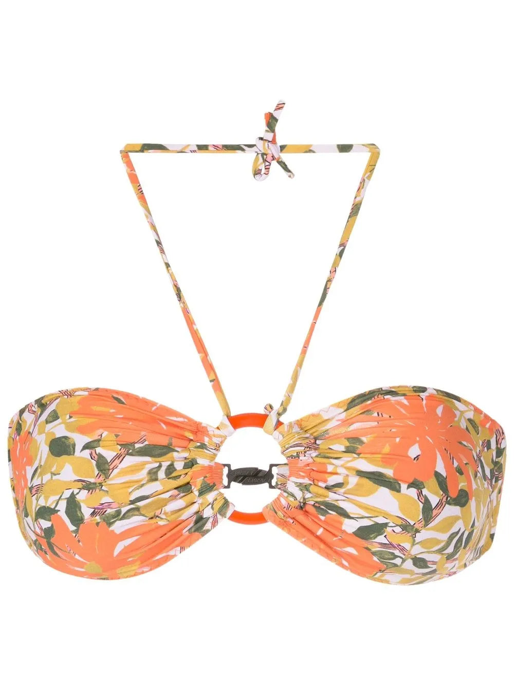 Floral-Print Bikini Top