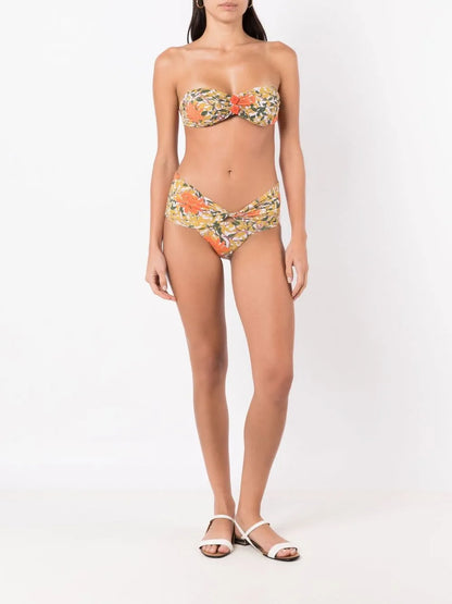 Floral-Print Bikini Bottoms