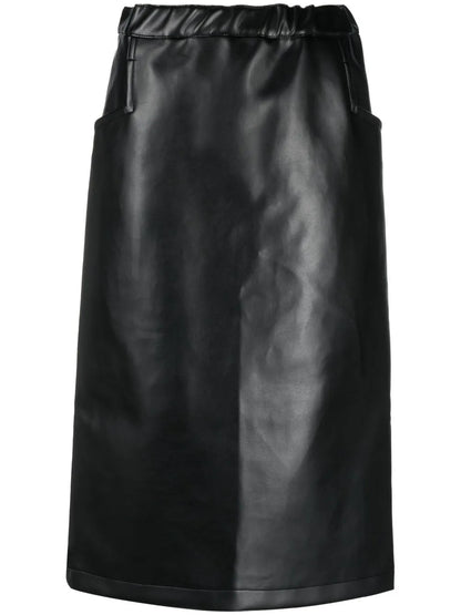 High-Waisted Faux Leather Skirt